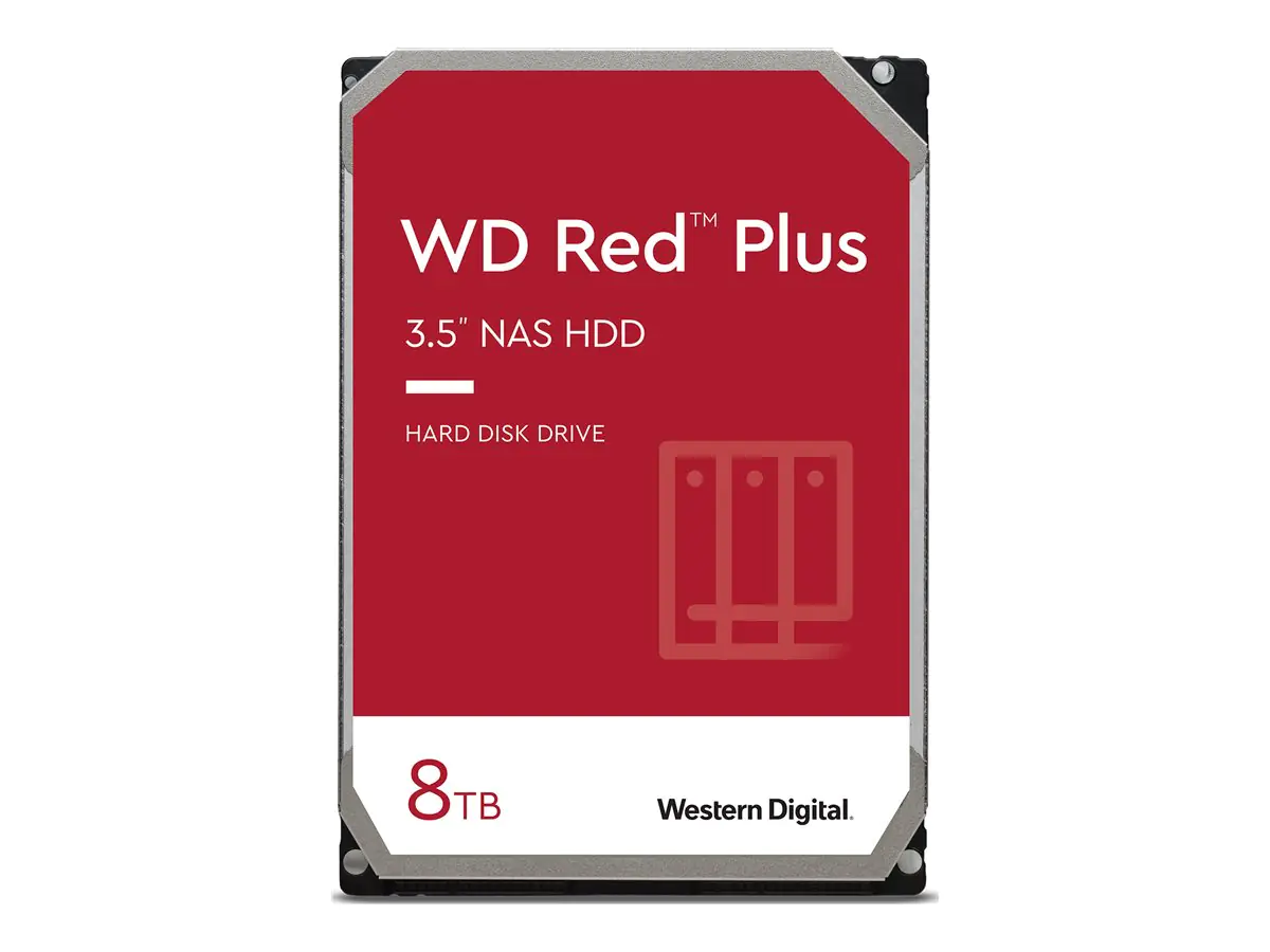 WD Red Plus WD80EFPX - Festplatte - 8 TB - intern - 3.5" (8.9 cm) - SATA 6Gb/s - 5640 rpm - Puffer: 256 MB