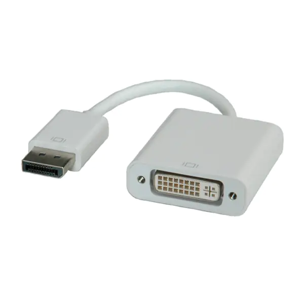 Roline - Display-Adapter - Dual Link - DisplayPort (M) zu DVI-D (W) - 15 cm - passiv - weiß