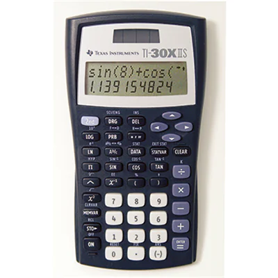 Texas Instruments Schulrechner TI-30XIIS 1 x 11-stellig, 1 x 10+2-stellig schwarz