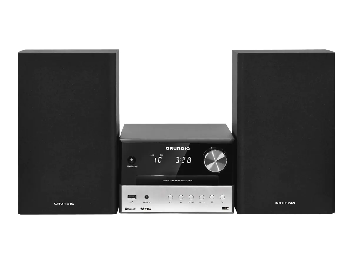 Grundig CMS 3000 BT DAB+ - Microsystem - 2 x 15 Watt - Silver/Black