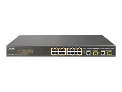 Planet FGSW-1816HPS - Switch - managed - 16 x 10/100 + 2 x Kombi-Gigabit-SFP
