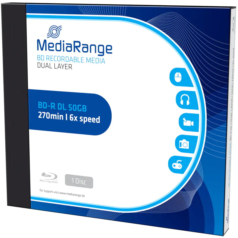 MediaRange - BD-R DL - 50 GB 6x - Jewel Case (Schachtel)