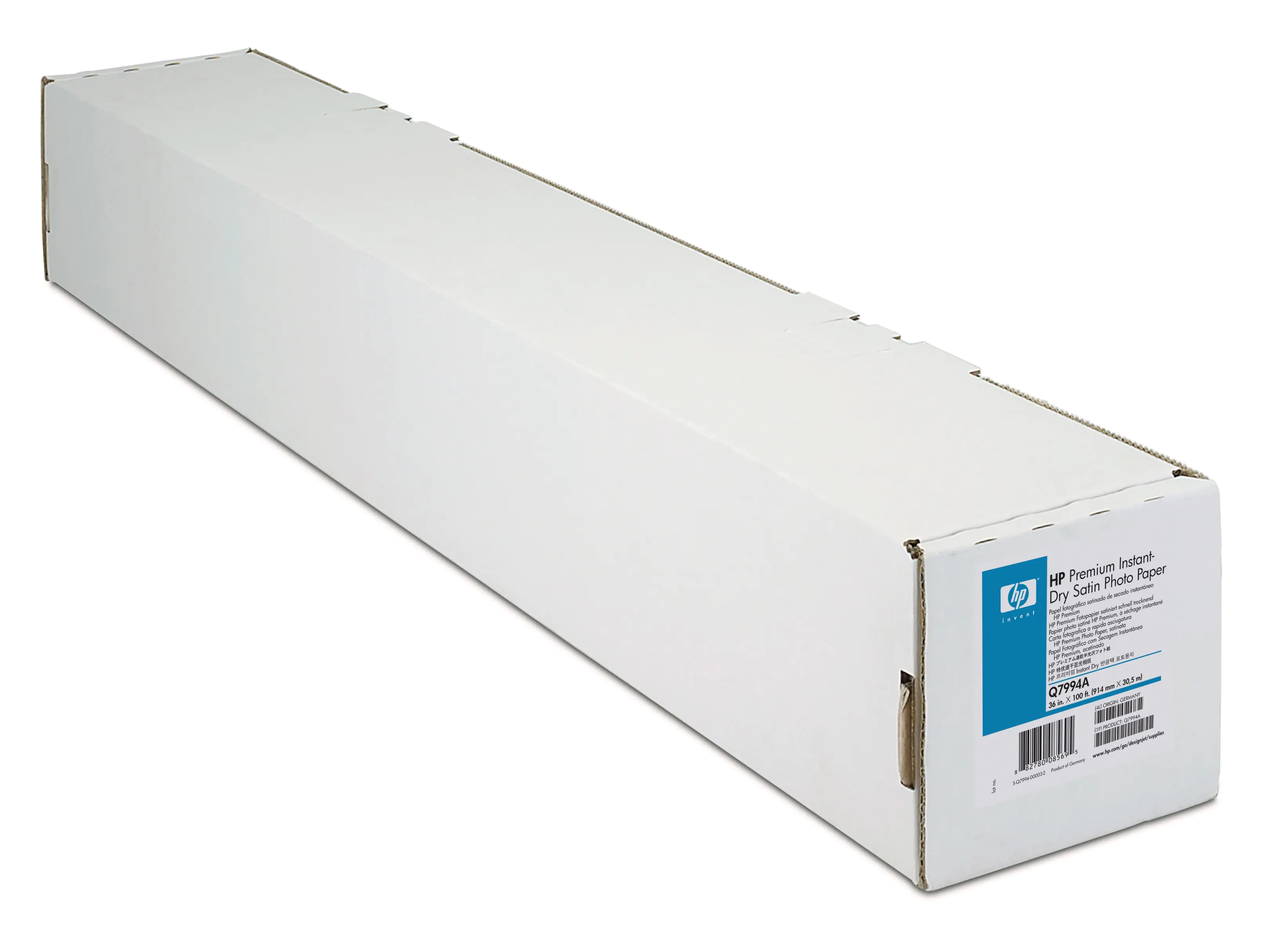 HP LFP-Papier Q7994A 36" (914 mm) 30,5 m 260 g/m² für Tintenstrahldrucker satiniert 1 Rolle