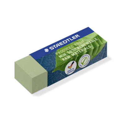 STAEDTLER® Radierer Bleistifte, Buntstifte 2,3 x 1,3 x 6,5 cm (B x H x L) Pflanzenmehl oliv
