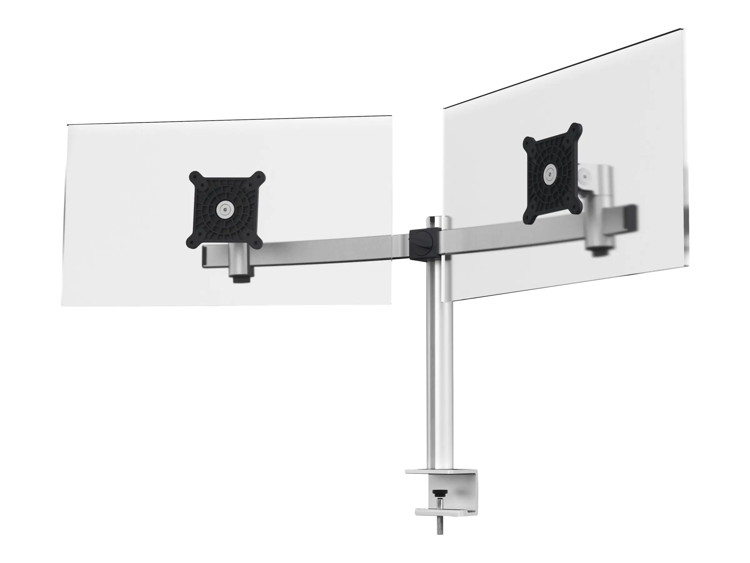 DURABLE - Befestigungskit - einstellbarer Arm - für 2 Monitore - Aluminium, hochwertiger Kunststoff - Silber - Bildschirmgröße: 53.3-68.6 cm (21"-27") - Klemmmontage, Tischmontage