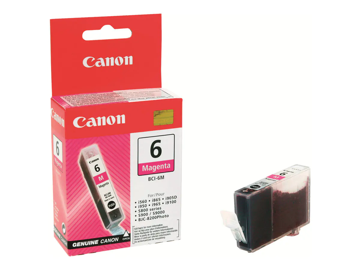 Canon BCI-6 - Magenta - Original - Tintenbehälter - für i96X, 990, 99XX; PIXMA IP3000, IP4000, iP5000, iP6000, iP8500, MP750, MP760, MP780; S830