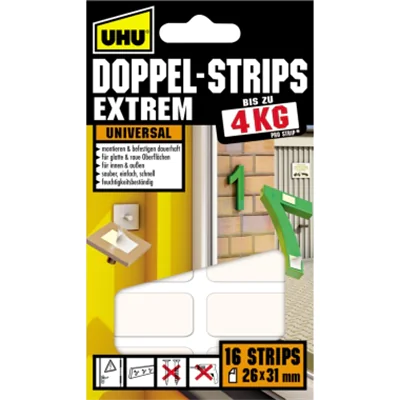 UHU Doppelstrips extrem 45450 16 St./Pack