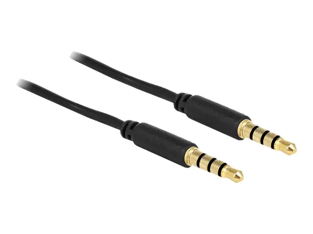 Delock - Headset-Kabel - 4-poliger Mini-Stecker männlich zu 4-poliger Mini-Stecker männlich - 3 m - abgeschirmt - Schwarz