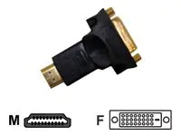 Jou Jye Computer AVA 160 - Videoadapter - HDMI männlich zu DVI-D weiblich - Schwarz