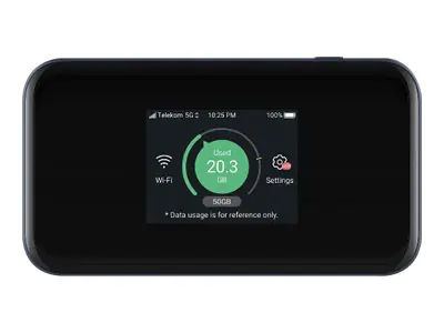 ZTE HyperMobile MU5001 - Mobiler Hotspot - 5G LTE - 3.43 Gbps - GigE, 802.11ac, 802.11ax (Wi-Fi 6)