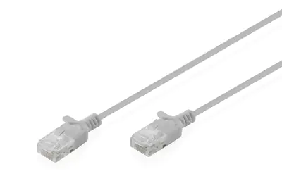 DIGITUS CAT 6 U-UTP Slim Patchkabel, 1,5 m, Grau
