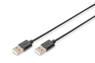 ASSMANN - USB-Kabel - USB (M) zu USB (M) - USB 2.0 - 1 m - geformt - Schwarz