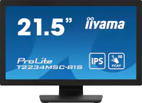 iiyama ProLite T2234MSC-B1S - LED-Monitor - 55.9 cm (22") (21.5" sichtbar) - Touchscreen - 1920 x 1080 Full HD (1080p) - IPS - 350 cd/m² - 1000:1 - 18 ms - HDMI, VGA, DisplayPort - Lautsprecher - Schwarz, Matte