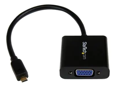 StarTech Micro HDMI auf VGA Adapter Konverter für Tablet/ Smartphones/ Ultrabook -Micro HD Stecker zu VGA Buchse - 1920x1200 - Videokonverter - HDMI - VGA - Schwarz