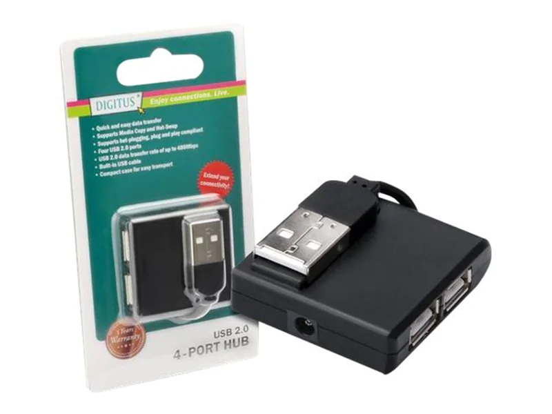 DIGITUS DA-70217 - Hub - 4 x USB 2.0 - Desktop