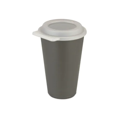 Koziol Trinkbecher MOVE CUP Mehrweg 400ml TPE Kunststoff nature ash grey