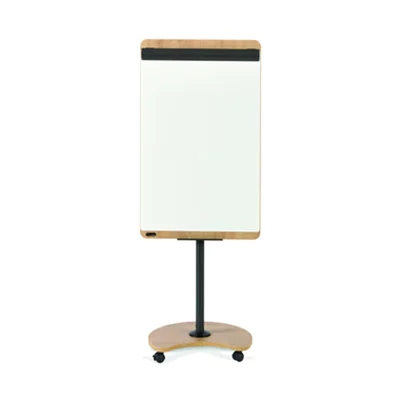 rocada Mobiles Flipchart Multifunktion Natural mit Ablageschale Rundfuß mit 5 Rollen Melamin/Holzfaser schwarz