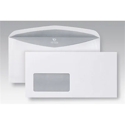 POSTHORN Briefumschlag 3000 235 x 125 mm (B x H) mit Fenster 80g/m² mit gummierter Klappe Papier weiß 1.000 St./Pack.