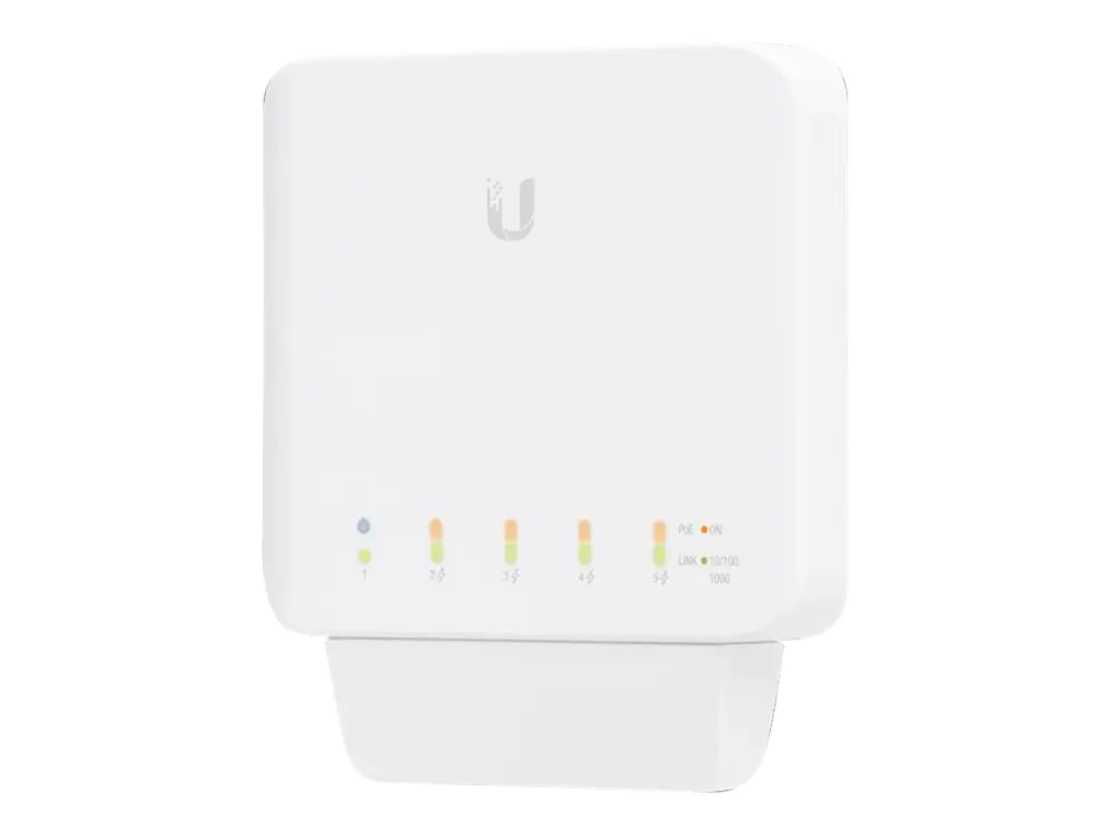Ubiquiti UniFi Switch USW-FLEX - Switch - managed - 4 x 10/100/1000 (PoE) + 1 x 10/100/1000 (PoE) - wandmontierbar, Stangenmontage - PoE (46 W)