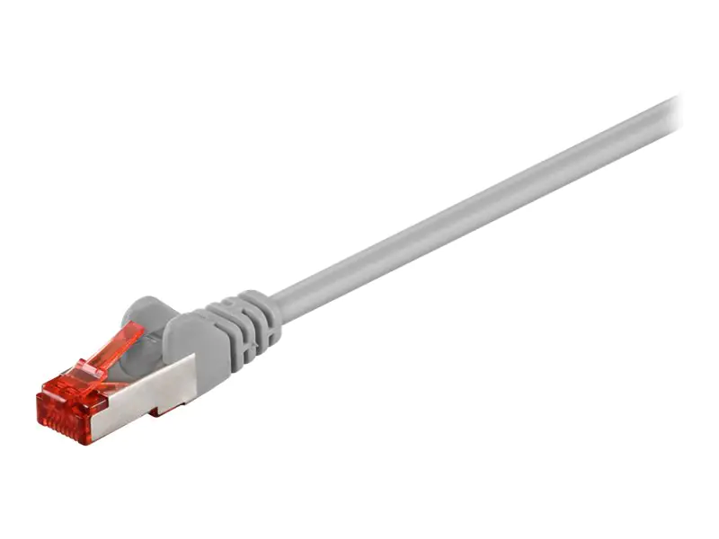 goobay - Netzwerkkabel - RJ-45 (M) zu RJ-45 (M) - 1.5 m - SFTP, PiMF - CAT 6 - geformt - Grau