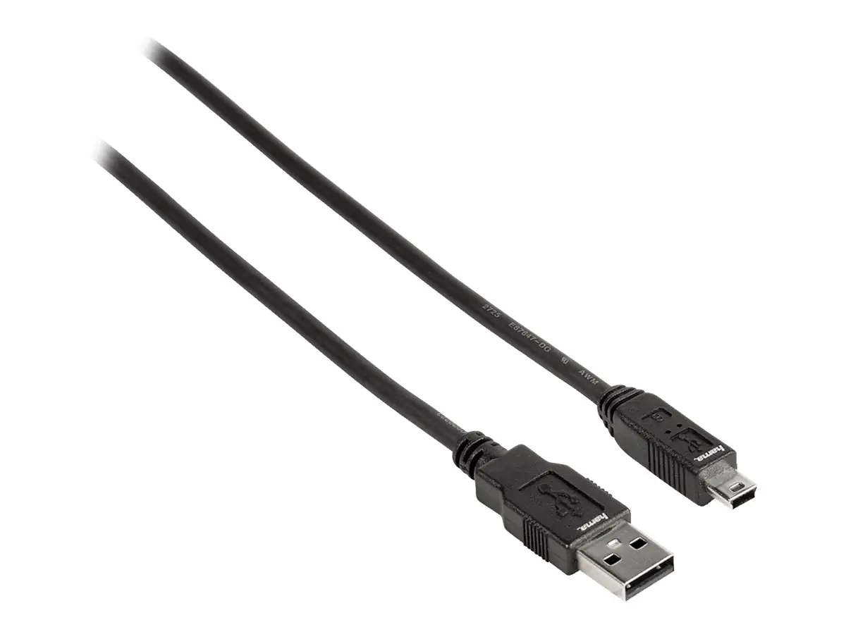 Hama - USB-Kabel - USB (M) zu Mini-USB, Typ B (M) - USB 2.0 - 1.8 m - Schwarz