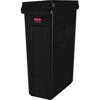 Rubbermaid Abfallbehälter Slim Jim FG354060BLA 87l schwarz