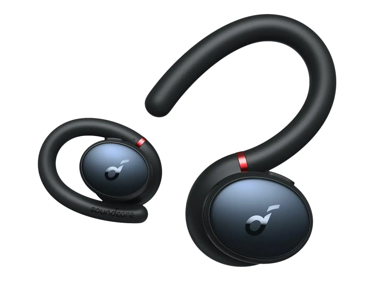 Soundcore Sport X10 - True Wireless-Kopfhörer mit Mikrofon - im Ohr - über dem Ohr angebracht - Bluetooth - aktive Rauschunterdrückung - Geräuschisolierung - Schwarz