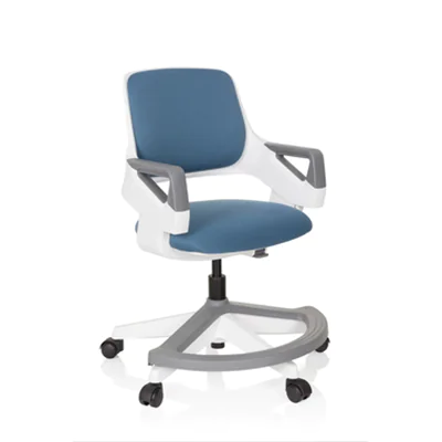 hjh OFFICE Kinderdrehstuhl KID FLEX Rolle hart gebremst (für Teppichboden) blau