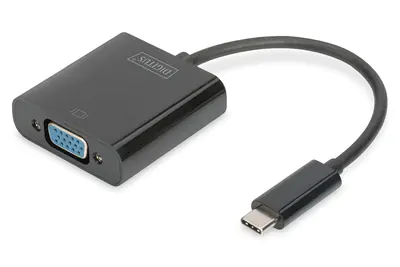 DIGITUS - Externer Videoadapter - USB-C 3.1 - VGA - Schwarz