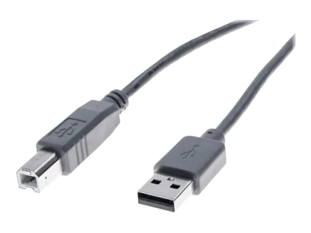 exertis Connect - USB-Kabel - USB (M) zu USB Typ B (M) - USB 2.0 - 1.8 m - Grau