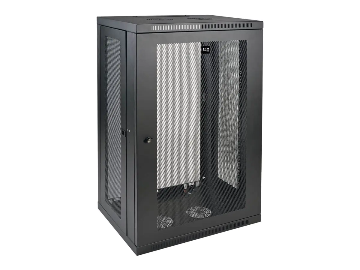 Tripp Eaton Tripp Lite Series 21U Wall Mount Rack Enclosure Server Cabinet w/ Door and Side Panels - Schrank Netzwerkschrank - geeignet für Wandmontage - Schwarz - 21U - 48.3 cm (19") SRW21U