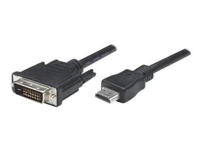 TECHly - Adapterkabel - Dual Link - HDMI männlich zu DVI-D männlich - 3 m - abgeschirmt - Schwarz - geformt, 1080p-Unterstützung