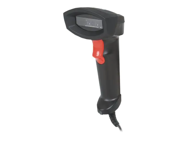Manhattan Linear CCD Handheld Barcode Scanner, USB, 500mm Scan Depth, IP54 rating, Cable length 1.5m, Max Ambient Light 100,000 lux (sunlight), Black, Three Year Warranty, Box - Barcode-Scanner - Handgerät - 500 Scans/Sek. - decodiert - USB