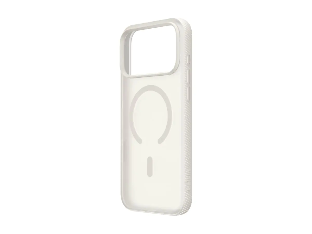 Belkin SheerForce Grip Series - Hintere Abdeckung für Mobiltelefon - MagSafe-Kompatibilität - aus recycelten Materialien hergestellt - Sand - für Apple iPhone 17 Pro Max