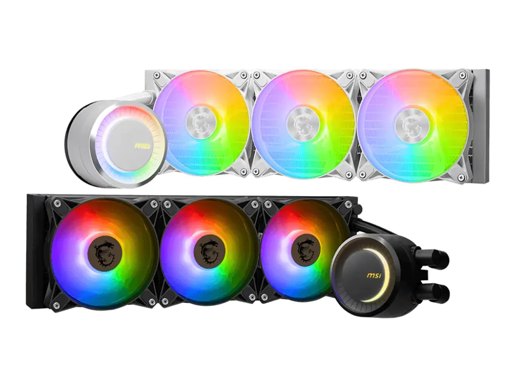 MSI MAG CORELIQUID E360 - Prozessor-Flüssigkeitskühlsystem - Kühlergröße: 360 mm - (für: LGA1156, LGA1155, LGA1150, LGA1151, AM4, TR4, sTRX4, LGA1200, LGA1700, AM5) - Kupfersockel - 120 mm