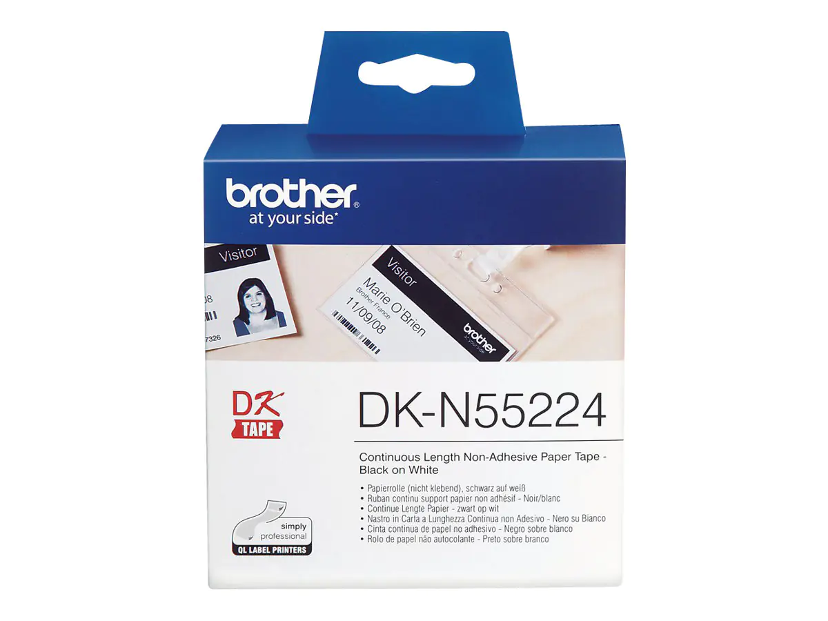 Brother DKN55224 - Papier - Schwarz auf Weiß - Rolle (5,4 cm x 30,5 m) 1 Rolle(n) Band - für Brother QL-1050, QL-1060, QL-500, QL-550, QL-560, QL-570, QL-580, QL-650, QL-700, QL-720