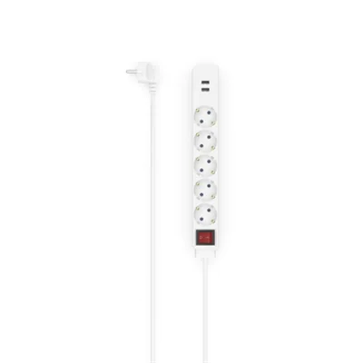 Hama 00223183, 1,4 m, Drinnen, Abgewinkelt, Weiß, 5 AC-Ausgänge, 17 W