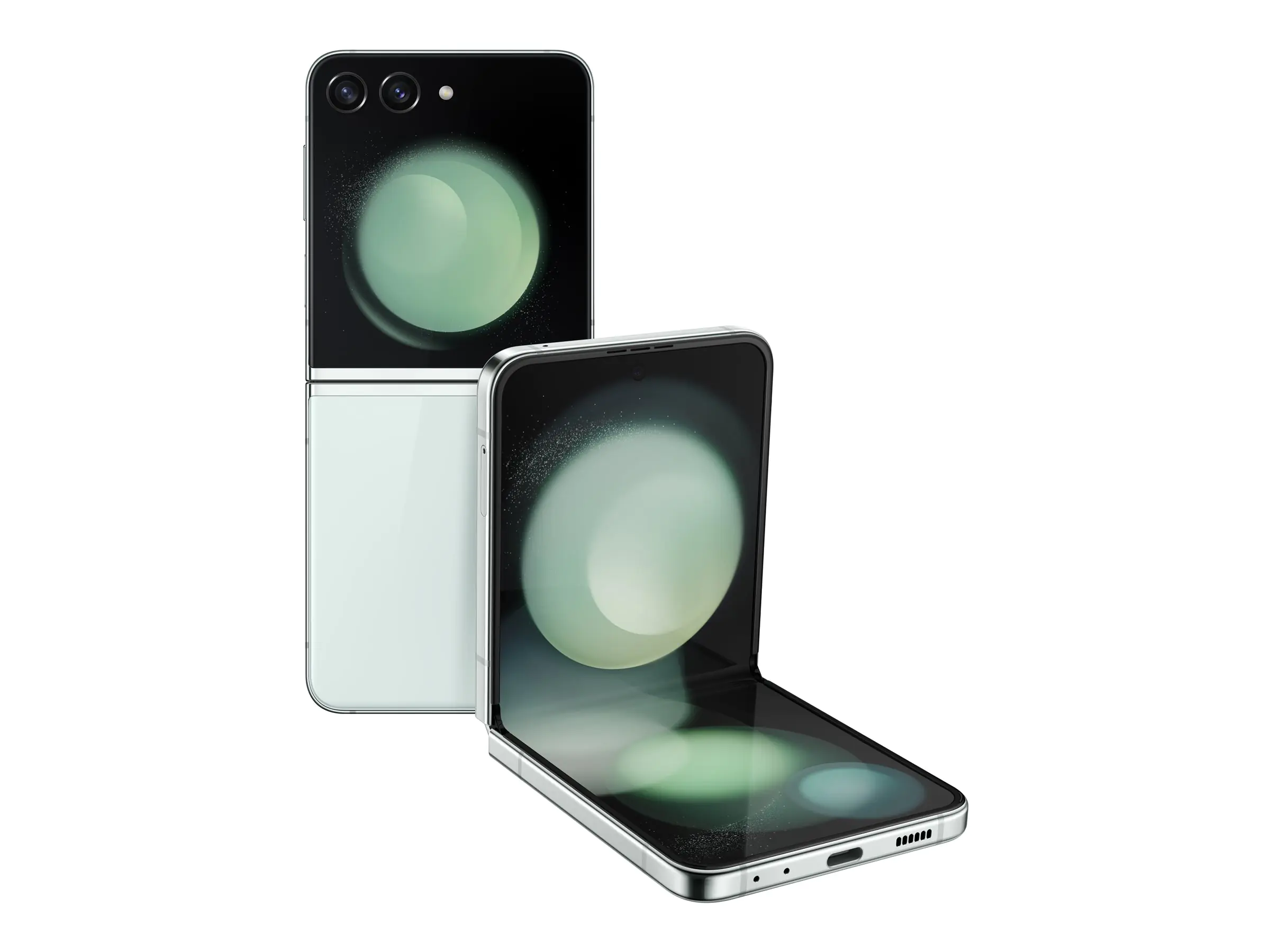 Samsung Galaxy Z Flip5 - 5G Smartphone - Dual-SIM - RAM 8 GB / Interner Speicher 256 GB - OLED-Display - 6.7" - 2640 x 1080 Pixel (120 Hz) - 2 x Rückkamera 12 MP, 12 MP - front camera 10 MP - Minze
