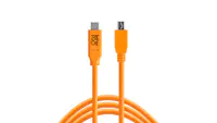 Tether Tools CUC2415-ORG - 4,6 m - USB C - Mini-USB B - USB 2.0 - 480 Mbit/s - Orange