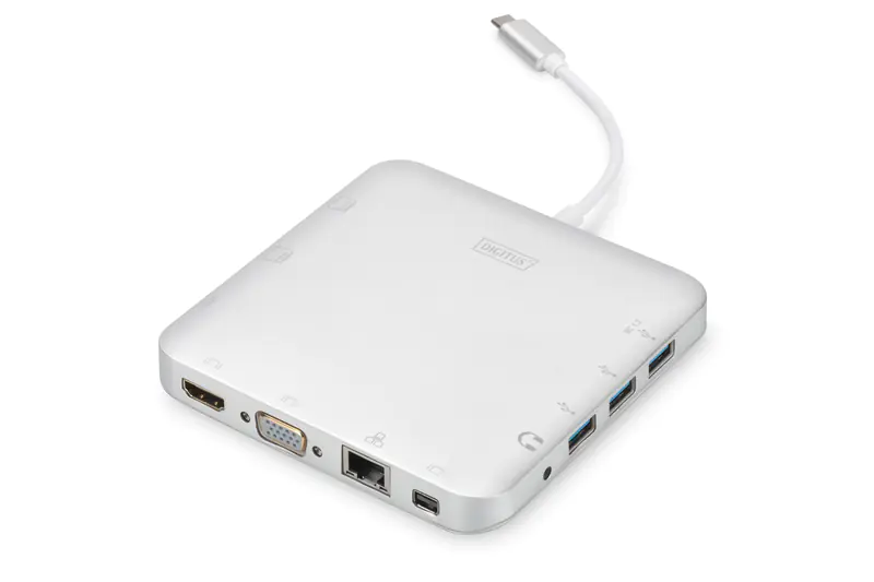 DIGITUS DA-70863 - Dockingstation - USB-C - VGA, Mini DP - GigE