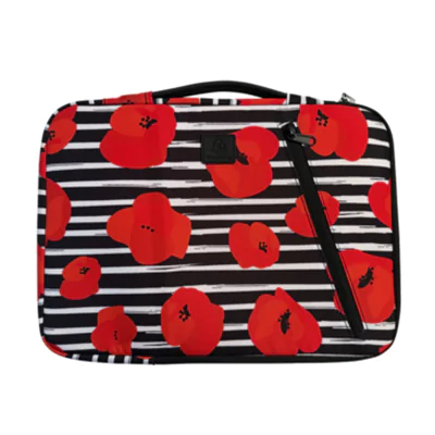 Exacompta Notebookhülle Sleeve 37 x 28 x 2,5 cm (B x H x T) Minifronttasche mit Reißverschluss Polyester, 100 % recycelt mehrfarbig