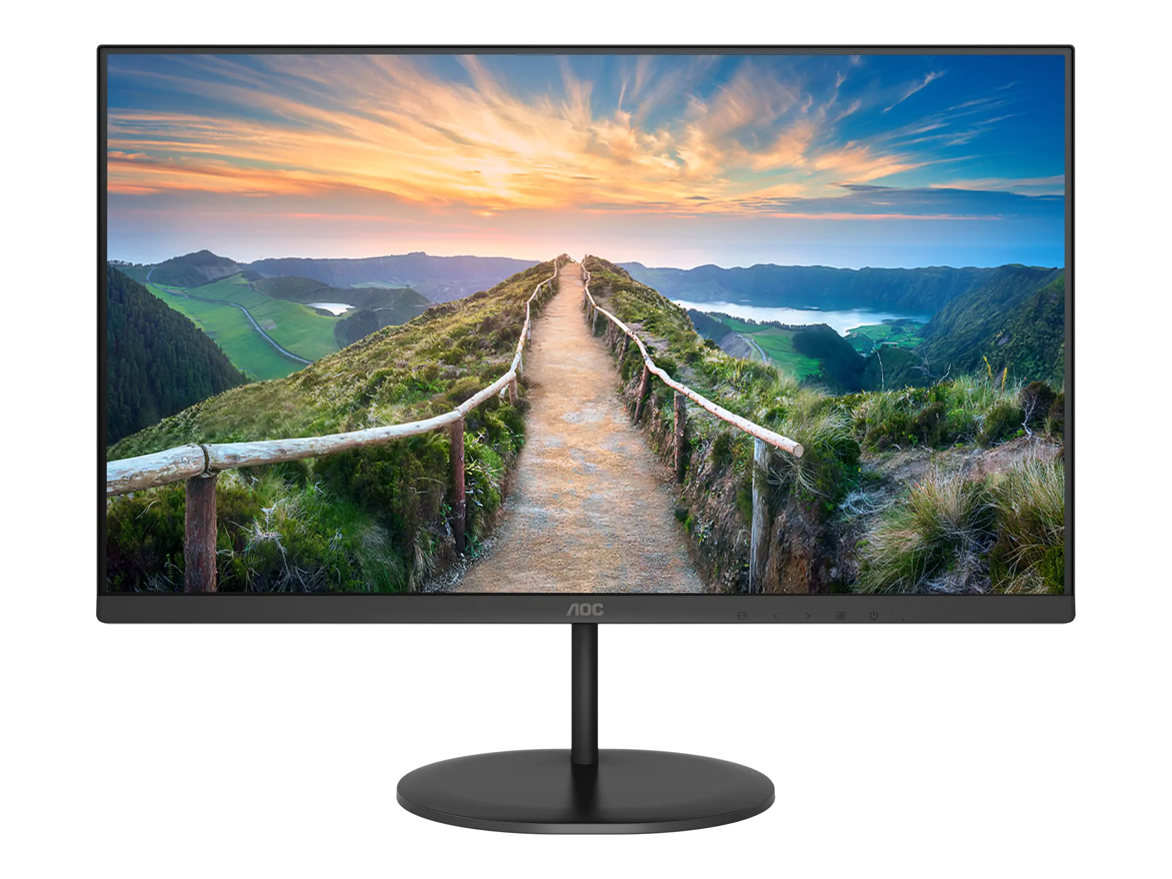 AOC Q27V4EA - LED-Monitor - 68.6 cm (27") - 2560 x 1440 QHD @ 75 Hz - IPS - 250 cd/m² - 1000:1 - 4 ms - HDMI, DisplayPort - Lautsprecher - Schwarz