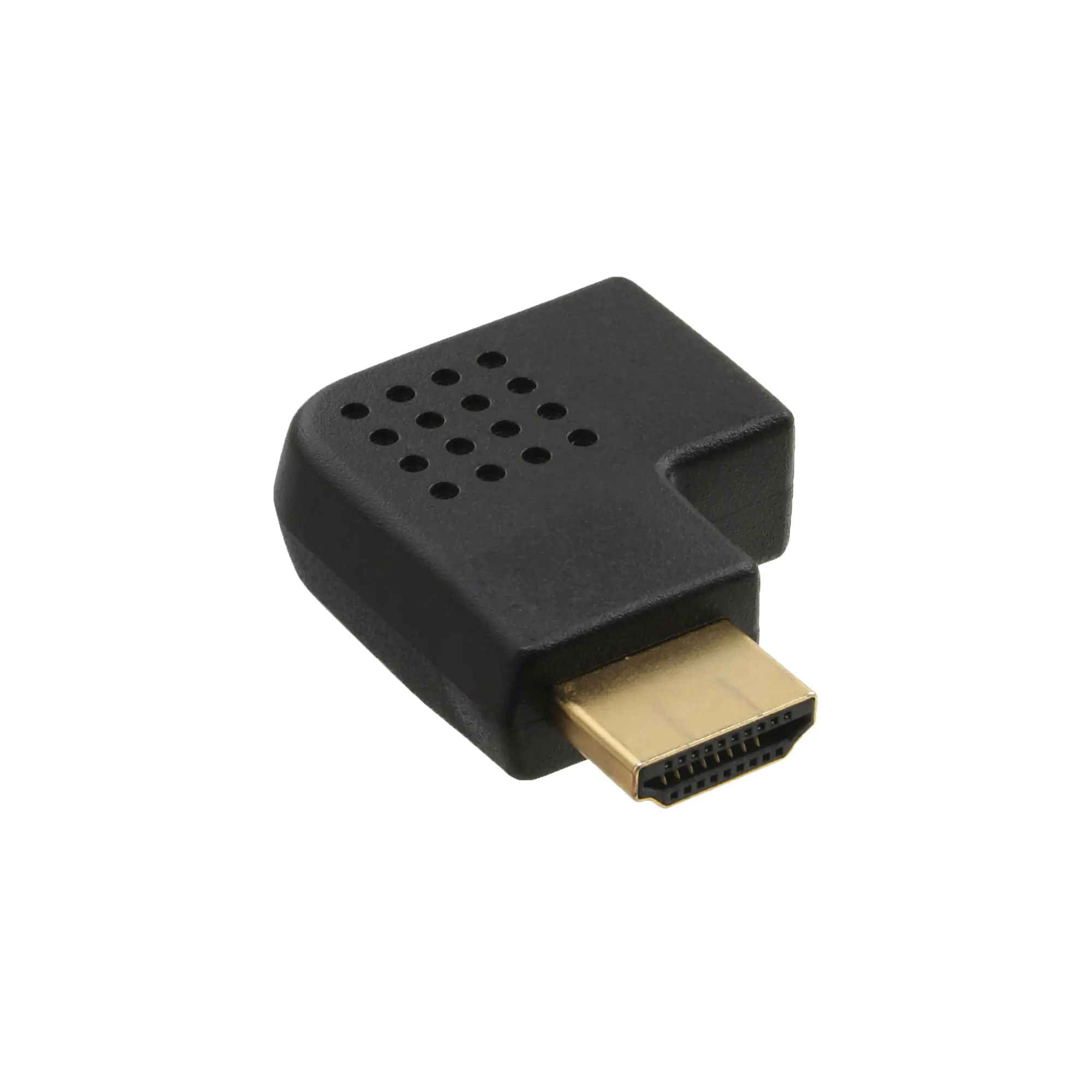 InLine - HDMI-Adapter - HDMI männlich zu HDMI weiblich - Schwarz - 90° Stecker