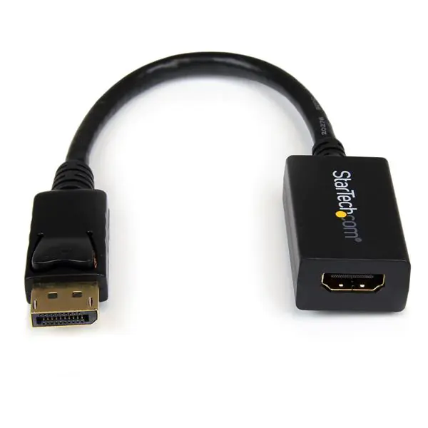 StarTech DisplayPort auf HDMI Video Adapter / Konverter (Stecker/Buchse) - DP zu HDMI mit bis zu 1920x1200 - DP / HDMI Länge 25cm - Videoadapter - DisplayPort männlich zu HDMI weiblich - 26.5 cm - für P/N: DK30CH2DEP, DK30CH2DEPUE, DK30CHDDPPD, DK30CHDPPD