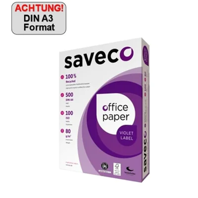 Saveco Kopierpapier Violet Label DIN A3 80g/m² weiß 500 Bl./Pack.