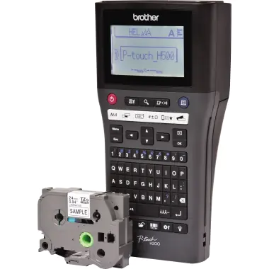 Brother P-Touch PT-H500 - Beschriftungsgerät - s/w - Thermotransfer - Rolle (2,4 cm) - 180 dpi - bis zu 20 mm/Sek. - USB 2.0 - Cutter - 7-zeiliger Druck