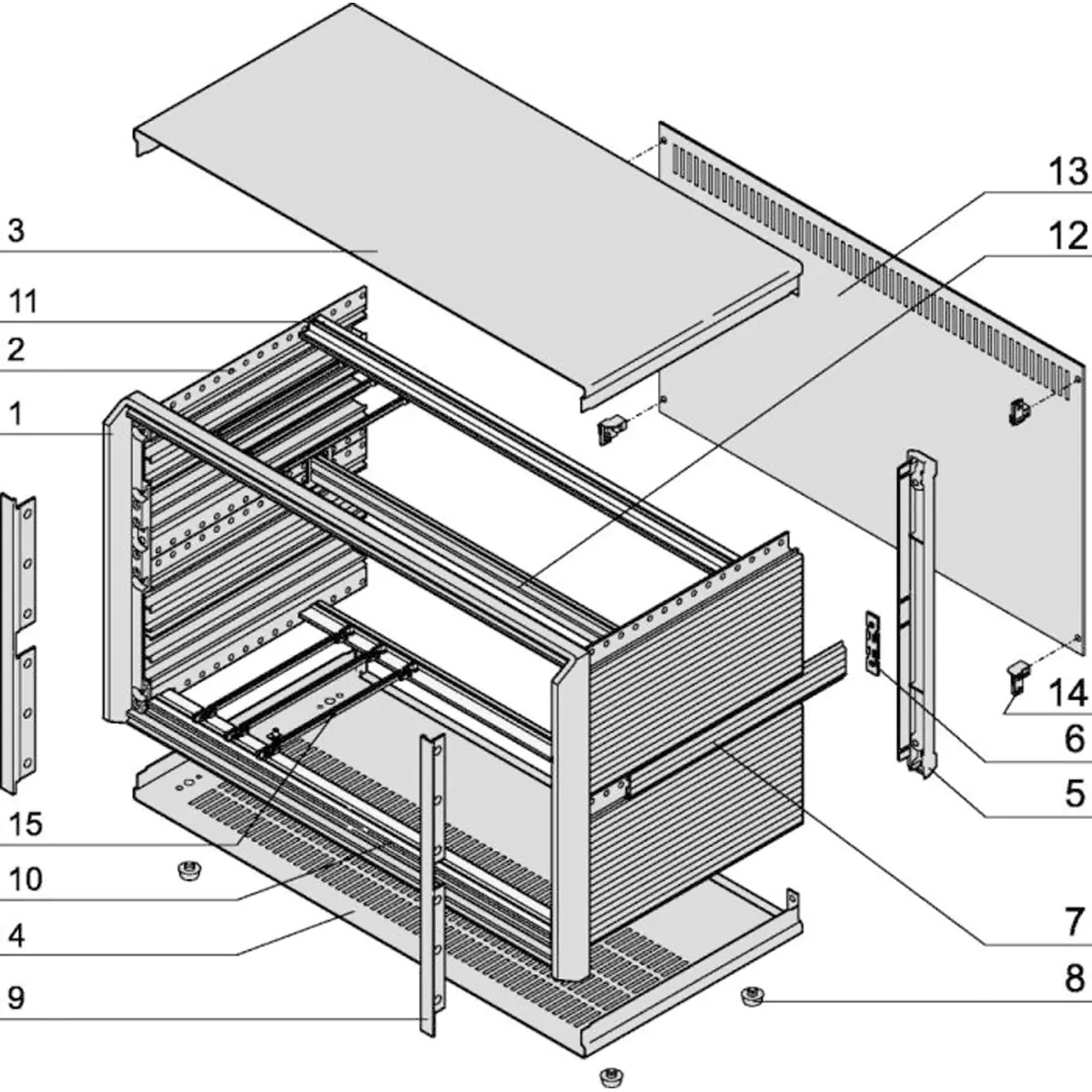 Schroff PROPAC PRO CASE 3U 28HP 266D - Rack-Zubehör