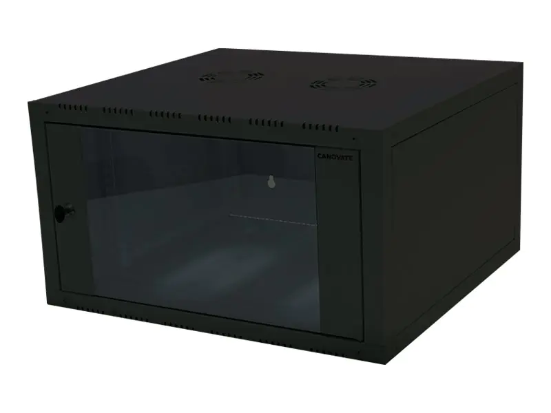 LogiLink Gehäuse - geeignet für Wandmontage - Schwarz, RAL 9005 - 12U - 48.3 cm (19") W12E66B