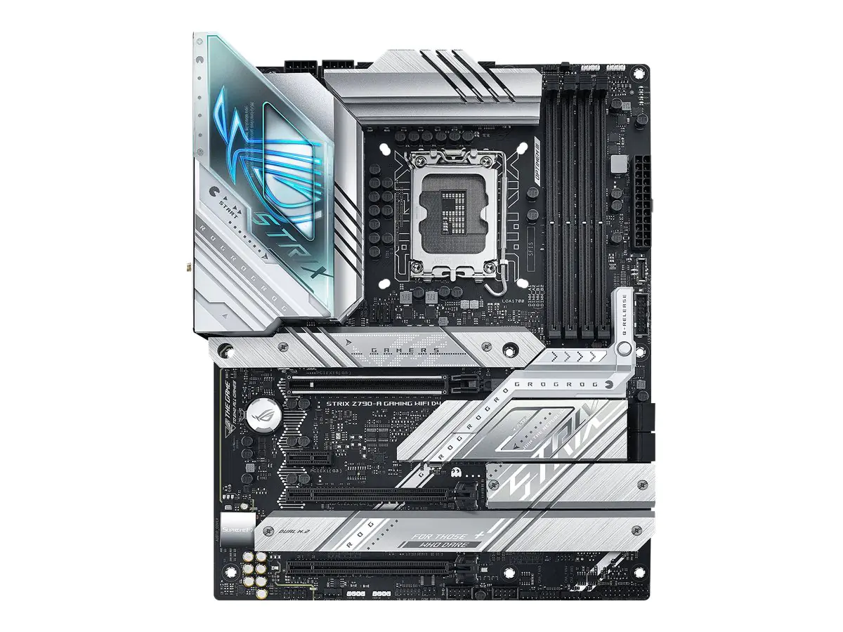 ASUS ROG Strix Z790-A Gaming WiFi D4 - Motherboard - ATX - LGA1700-Sockel - Z790 Chipsatz - USB 3.2 Gen 2x2, USB 3.2 Gen 2, USB-C 3.2 Gen2, USB 3.2 Gen 1 - 2.5 Gigabit LAN, Wi-Fi 6, Bluetooth - Onboard-Grafik (CPU erforderlich) - HD Audio (8-Kanal)