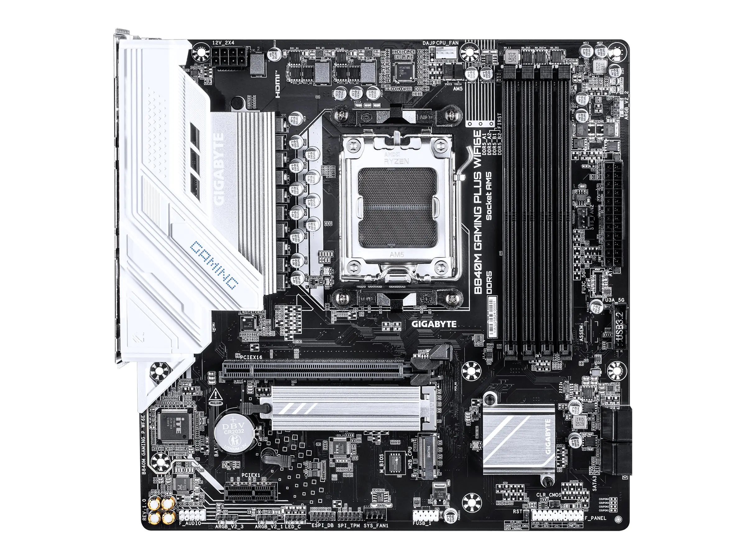 Gigabyte B840M GAMING PLUS WIFI6E - Motherboard - micro ATX - Socket AM5 - AMD B840 Chipsatz - USB
